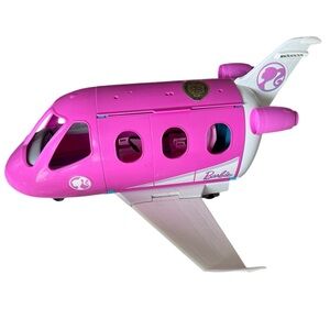 Barbie Dream Plane Playset Airplane Jumbo Jet 3 Seats Mattel Pink/White GDG76